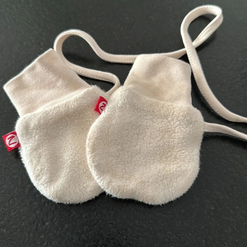 Zutano Cozie fleece mittens -cream